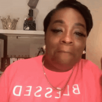 Woman In Pink Shirt Saying Blessed GIF