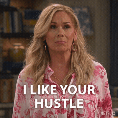 Woman In Pink Shirt Says I Like Your Hustle GIF