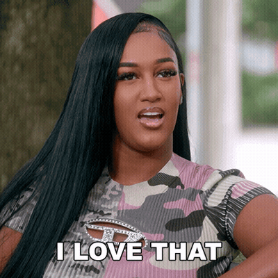 Woman In Pink Shirt Says I Love That GIF