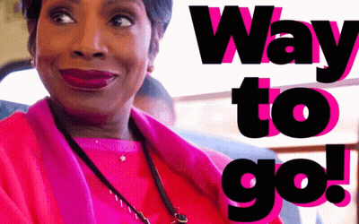 Woman In Pink Shirt Smiling Way To Go GIF