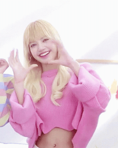 Woman In Pink Sweater Making Heart With Hands GIF