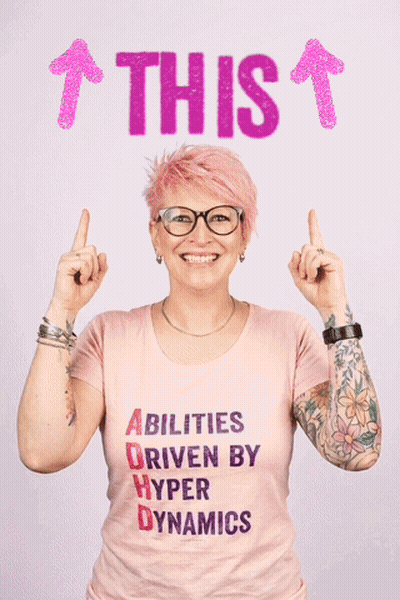 Woman In Pink T-Shirt Abilities Driven By Hyper Dynamics GIF