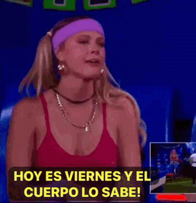Woman In Pink Tank Top And Purple Headband GIF