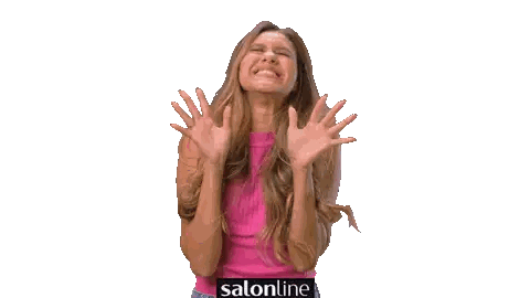 Woman In Pink Top With Salonline Sticker