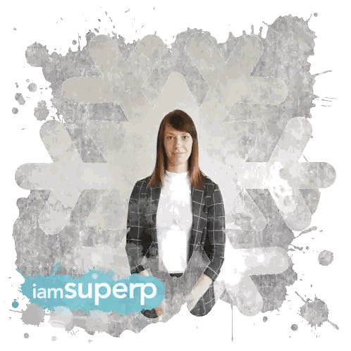 Woman In Plaid Jacket Snowflake Sticker