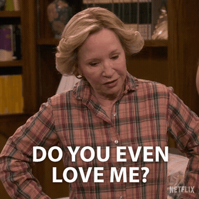 Woman In Plaid Shirt Asking Do You Love Me GIF
