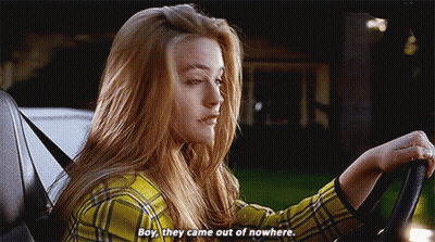 Woman In Plaid Shirt Driving Car Saying Boy They Came Out Of Nowhere GIF