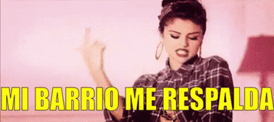 Woman In Plaid Shirt Giving Middle Finger Mi Barrio Me Respalda GIF