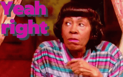 Woman In Plaid Shirt Looking Out Window Yeah Right GIF