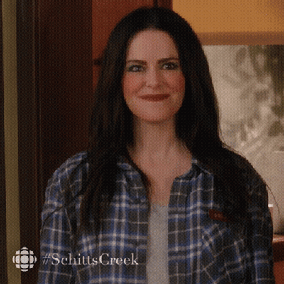 Woman In Plaid Shirt Schitts Creek GIF