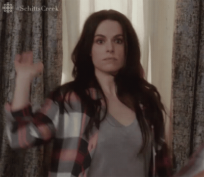 Woman In Plaid Shirt Waving GIF