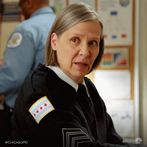 Woman In Police Uniform Chicago Patch GIF