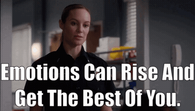 Woman In Police Uniform Emotions Can Rise GIF