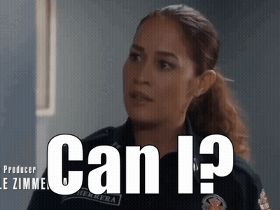 Woman In Police Uniform Saying Can I GIF