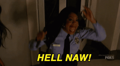 Woman In Police Uniform Shouting Hell Naw GIF