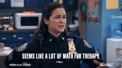 Woman In Police Uniform Talking About Math GIF