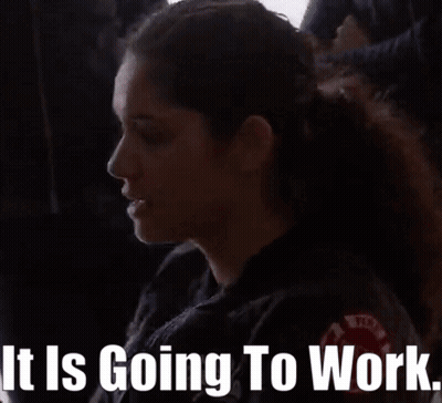 Woman In Ponytail Talking On Phone Saying It's Going To Work GIF
