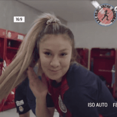 Woman In Ponytail Wearing Iso Auto Jersey GIF