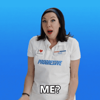 Woman In Progressive Shirt Asking Me GIF