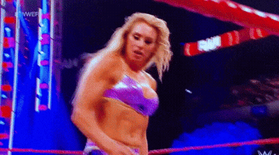 Woman In Purple Bikini In Wrestling Ring GIF