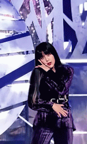 Woman In Purple Dress GIF