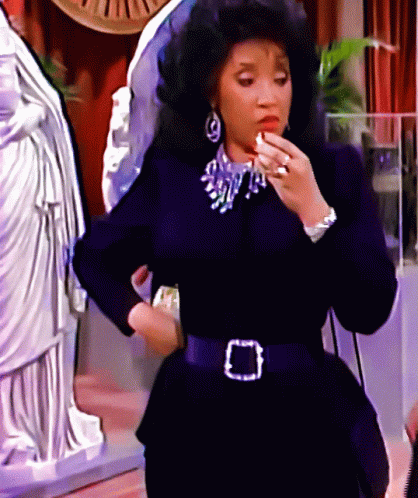 Woman In Purple Dress And Belt GIF