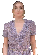 Woman In Purple Dress And Earrings Sticker