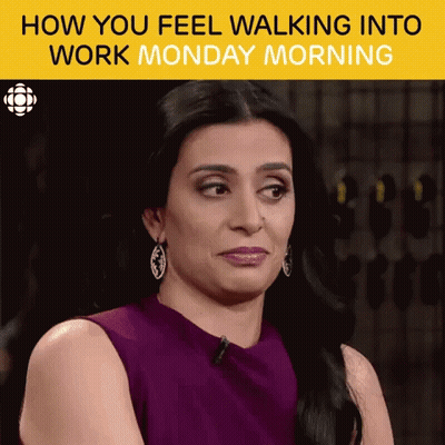 Woman In Purple Dress How You Feel Monday Morning GIF