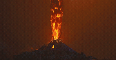 Woman In Purple Dress Saying It's Coming Out Of Me Like Lava GIF