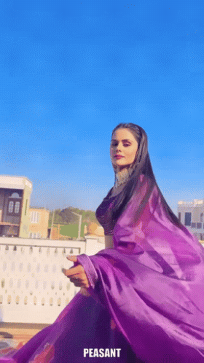 Woman In Purple Dress Saying Peasant GIF