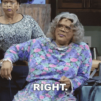 Woman In Purple Dress Saying Right GIF