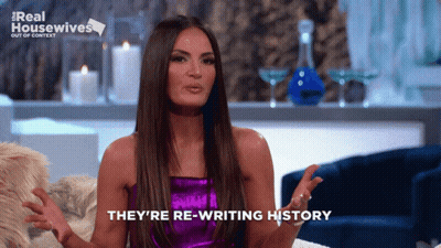 Woman In Purple Dress Says Theyre Writing History GIF