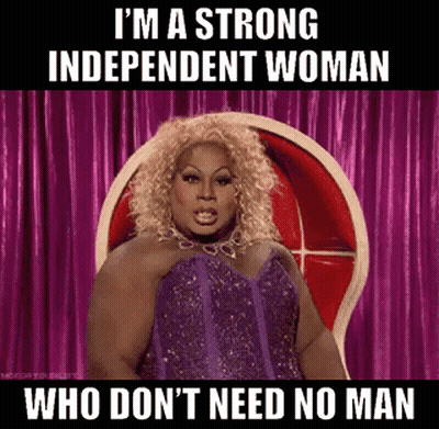 Woman In Purple Dress Sitting In Chair GIF