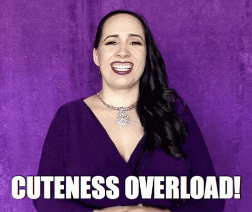 Woman In Purple Dress Smiling Cuteness Overload GIF
