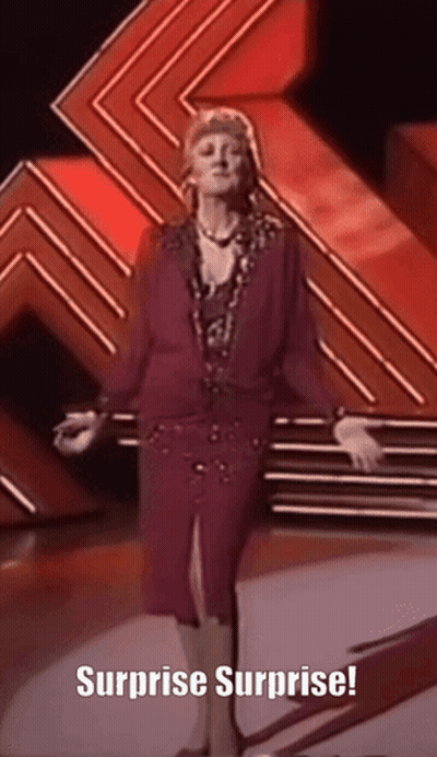Woman In Purple Dress Surprising GIF
