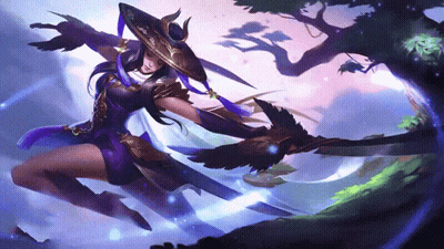 Woman In Purple Hat Holding Sword GIF