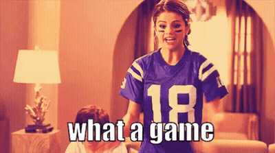 Woman In Purple Jersey Says What GIF