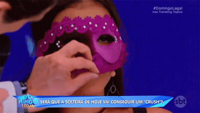 Woman In Purple Mask On SBT Channel GIF