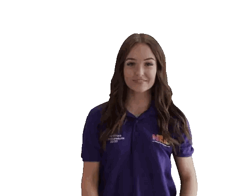 Woman In Purple Nms Shirt Sticker
