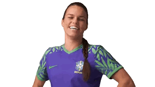 Woman In Purple Shirt Saying Bras Sticker