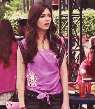Woman In Purple Shirt Standing GIF