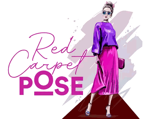 Woman In Purple Sweater And Pink Skirt Walking Sticker