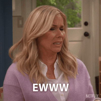 Woman In Purple Sweater Saying Ewww GIF