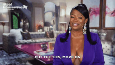 Woman In Purple Top Not Ready To Let Go GIF