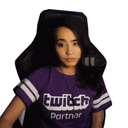 Woman In Purple Twitch Partner Shirt Sticker