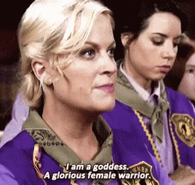 Woman In Purple Uniform Says I Am A Goddess GIF