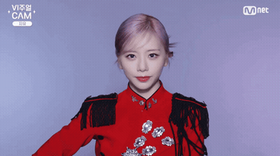 Woman In Red And Black Cam Outfit GIF