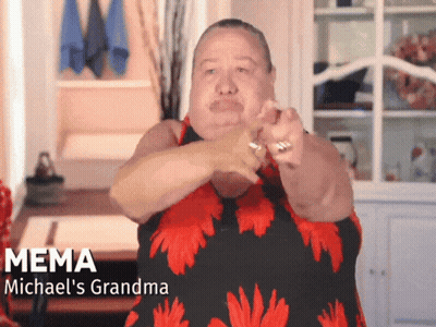 Woman In Red And Black Dress Named Mema GIF
