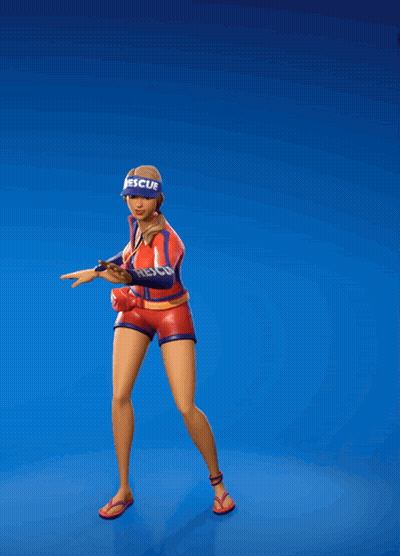 Woman In Red And Blue Outfit With Medal GIF