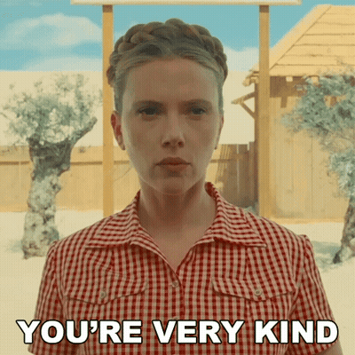 Woman In Red And White Plaid Shirt Says You're Very Kind GIF